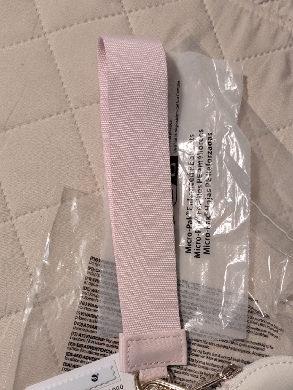 lululemon athletica Pink and Cream Dual Pouch Wristlet - Picture 3 of 5